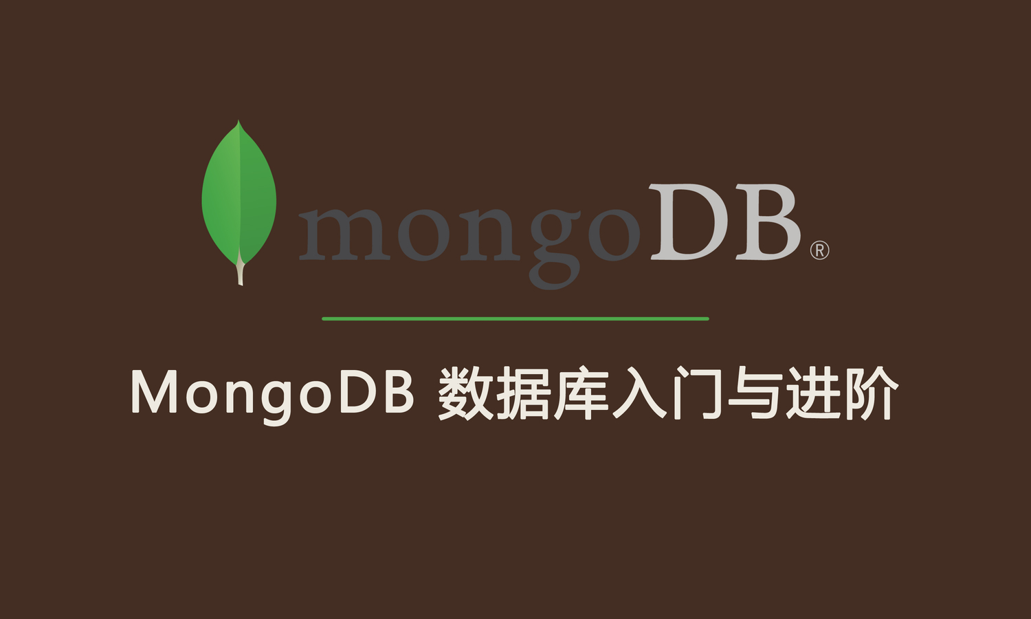 [原创] MongoDB 数据库入门与进阶